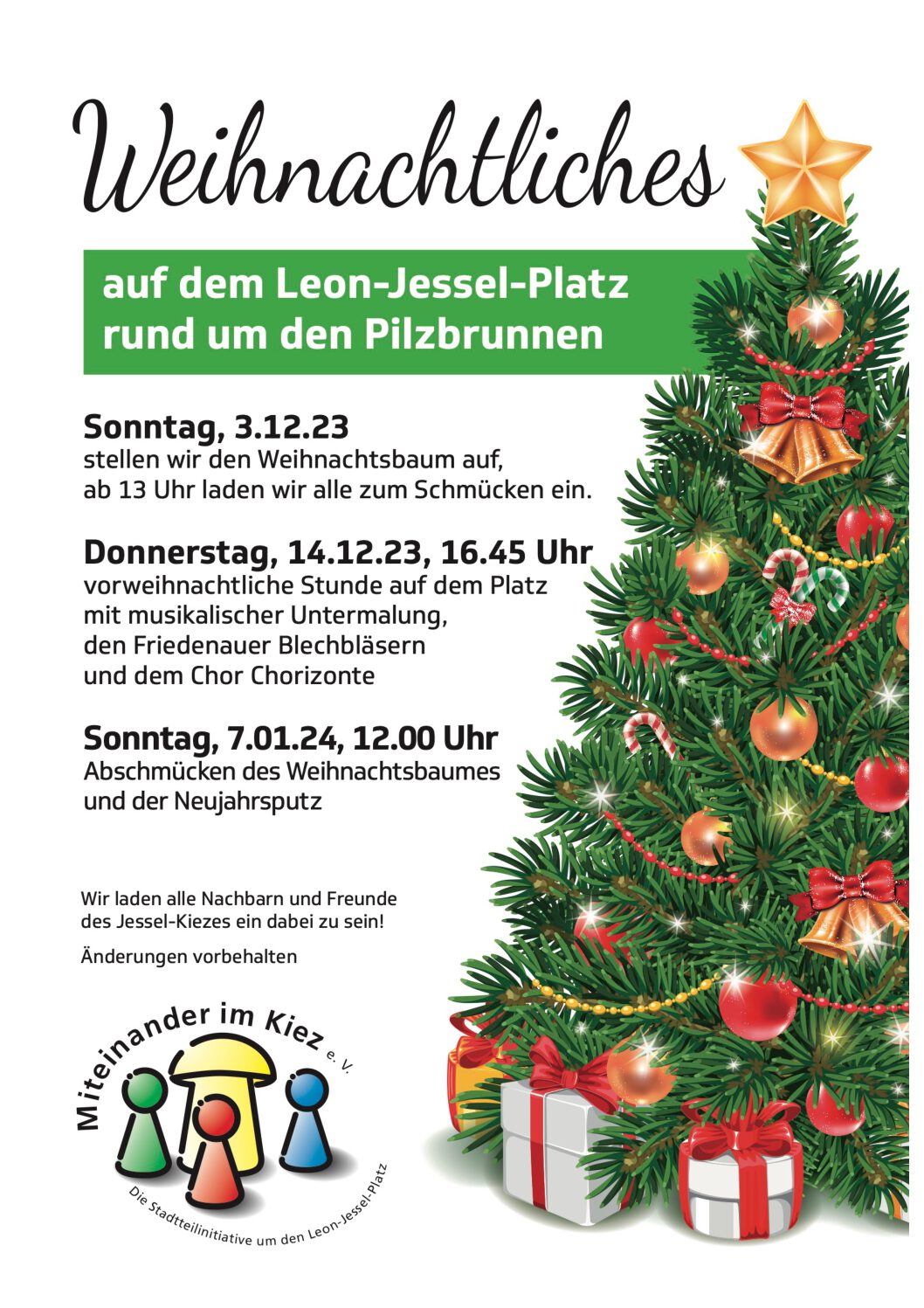 You are currently viewing  Weihnachtliches auf dem Leon-Jessel-Platz I Miteinander im Kiez e.V.