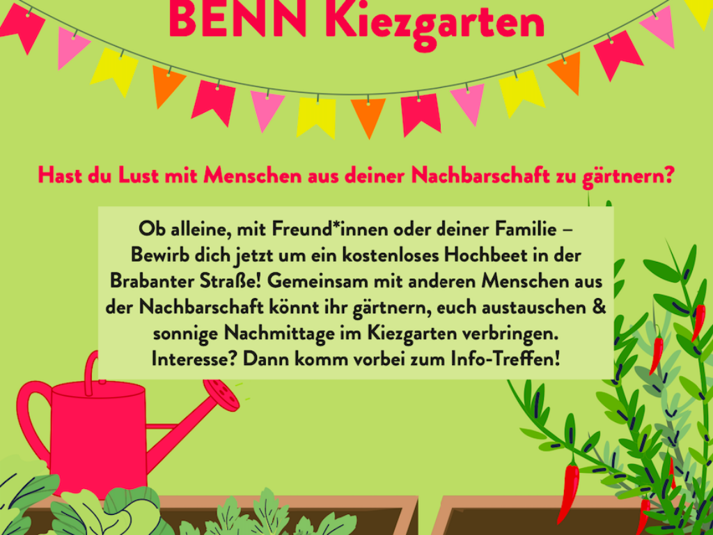 Der BENN Kiezgarten geht in die zweite Runde – kommt zum Info-Treffen!