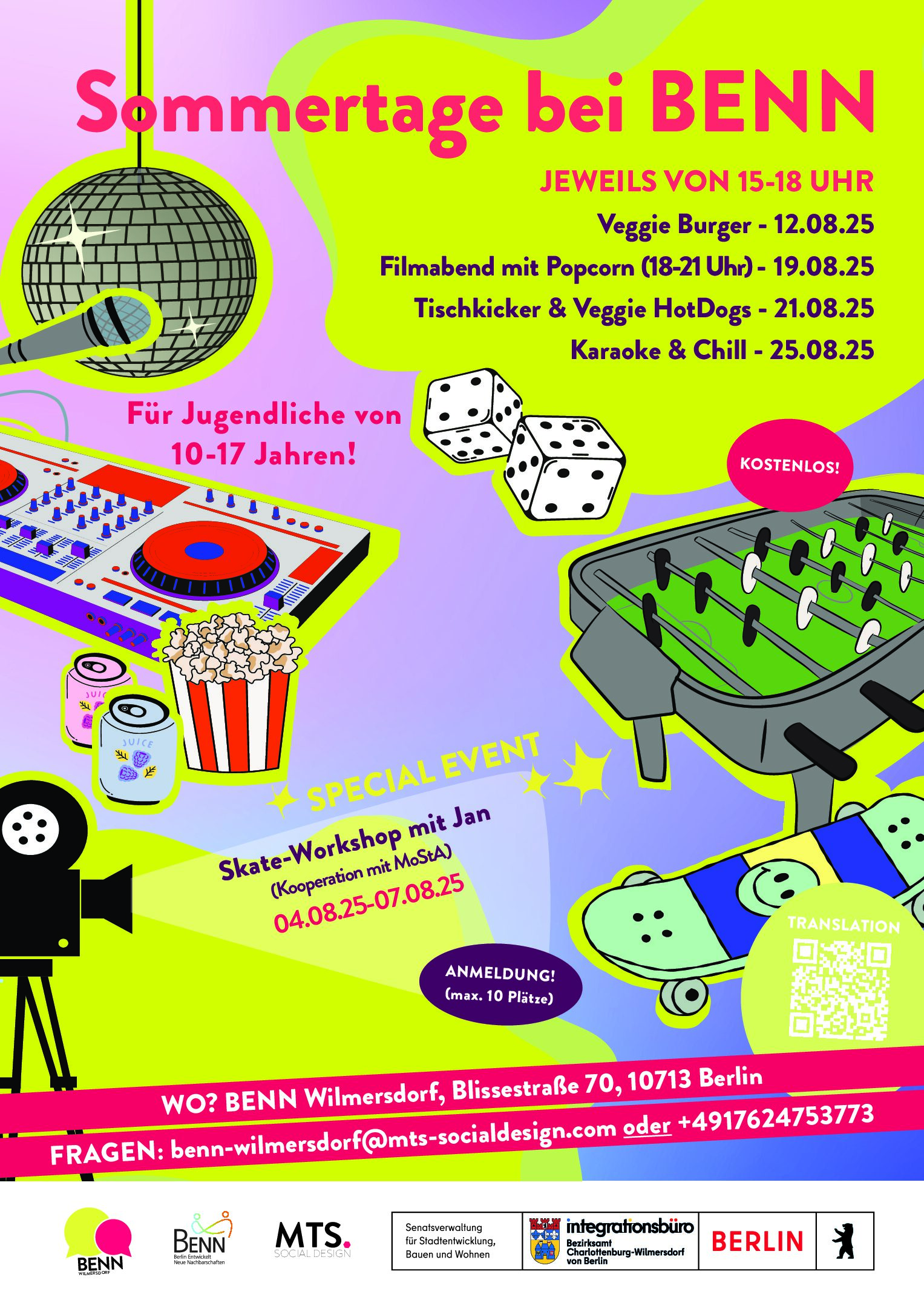 You are currently viewing  Sommertage bei BENN (Jugendprogramm) - Skate-Workshop mit Jan