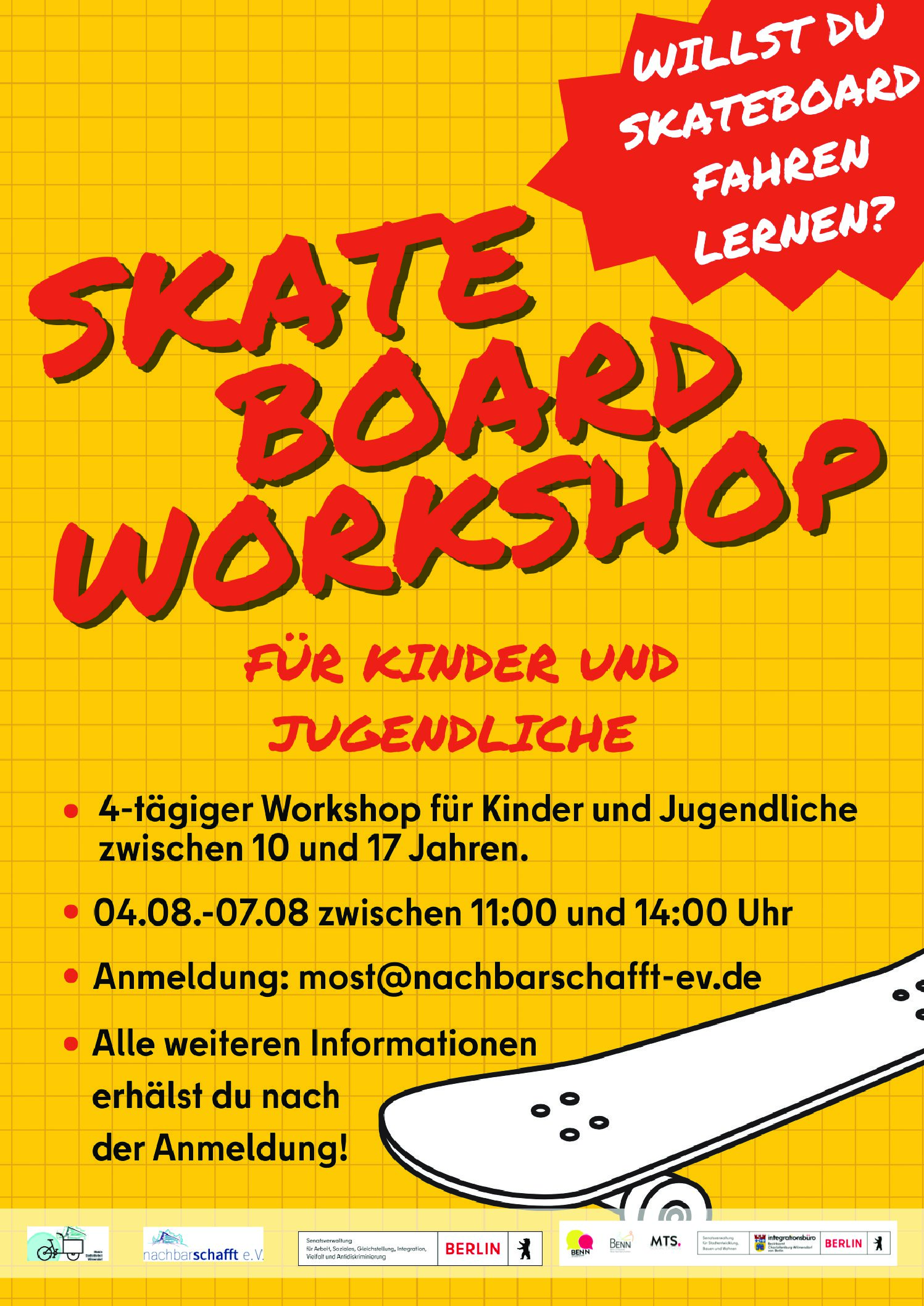 You are currently viewing  Skate-Workshop für Kinder & Jugendliche
