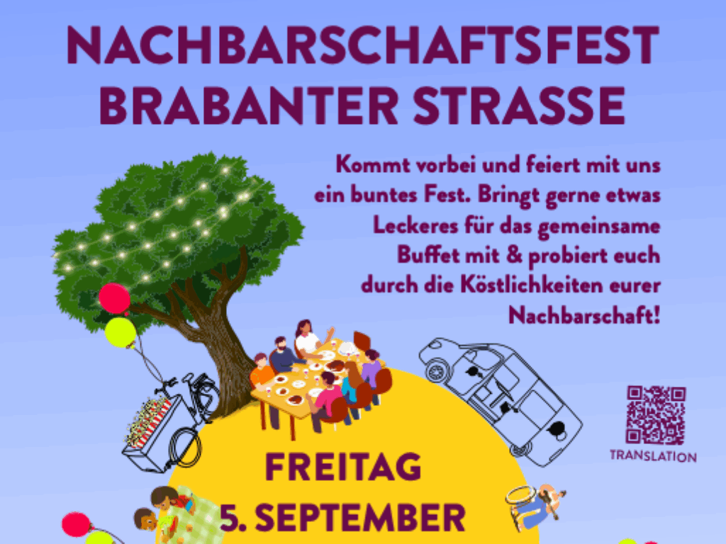 Endlich wieder Sommerfest in der Brabanter Straße – kommt vorbei!