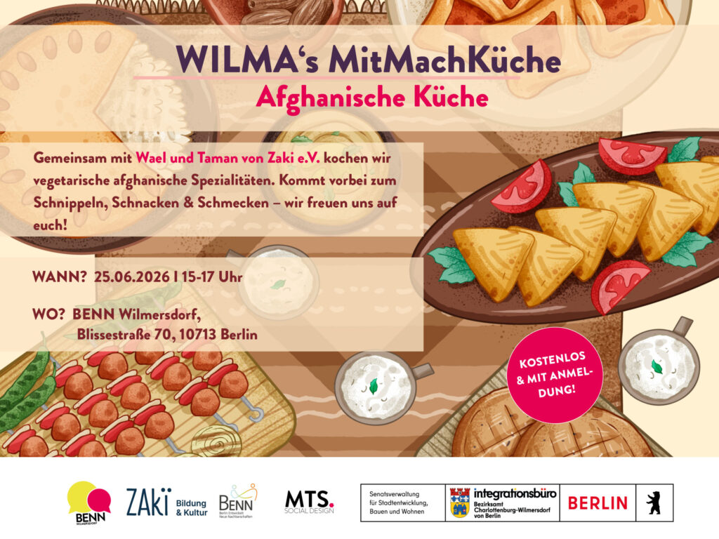 WILMA’s MitMachKüche in Kooperation mit Zaki e.V. – gemeinsam afghanisch kochen!