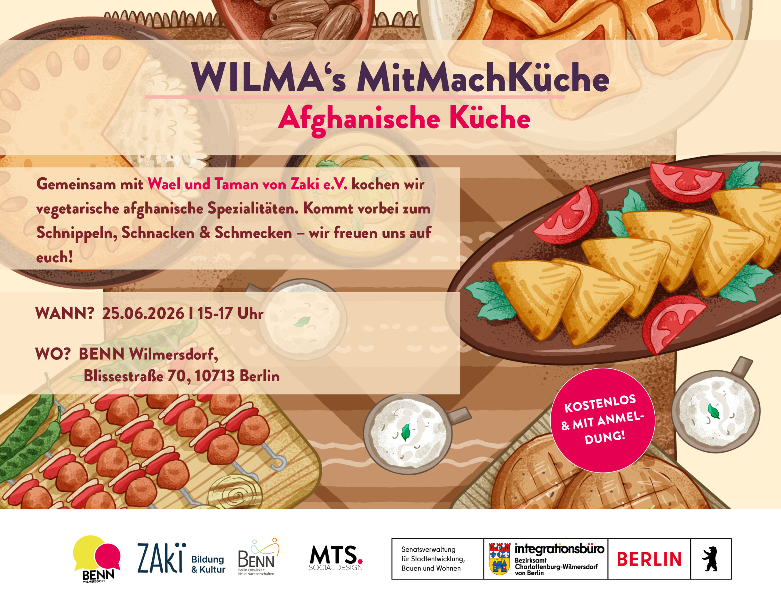 You are currently viewing WILMA’s MitMachKüche in Kooperation mit Zaki e.V. – gemeinsam afghanisch kochen!