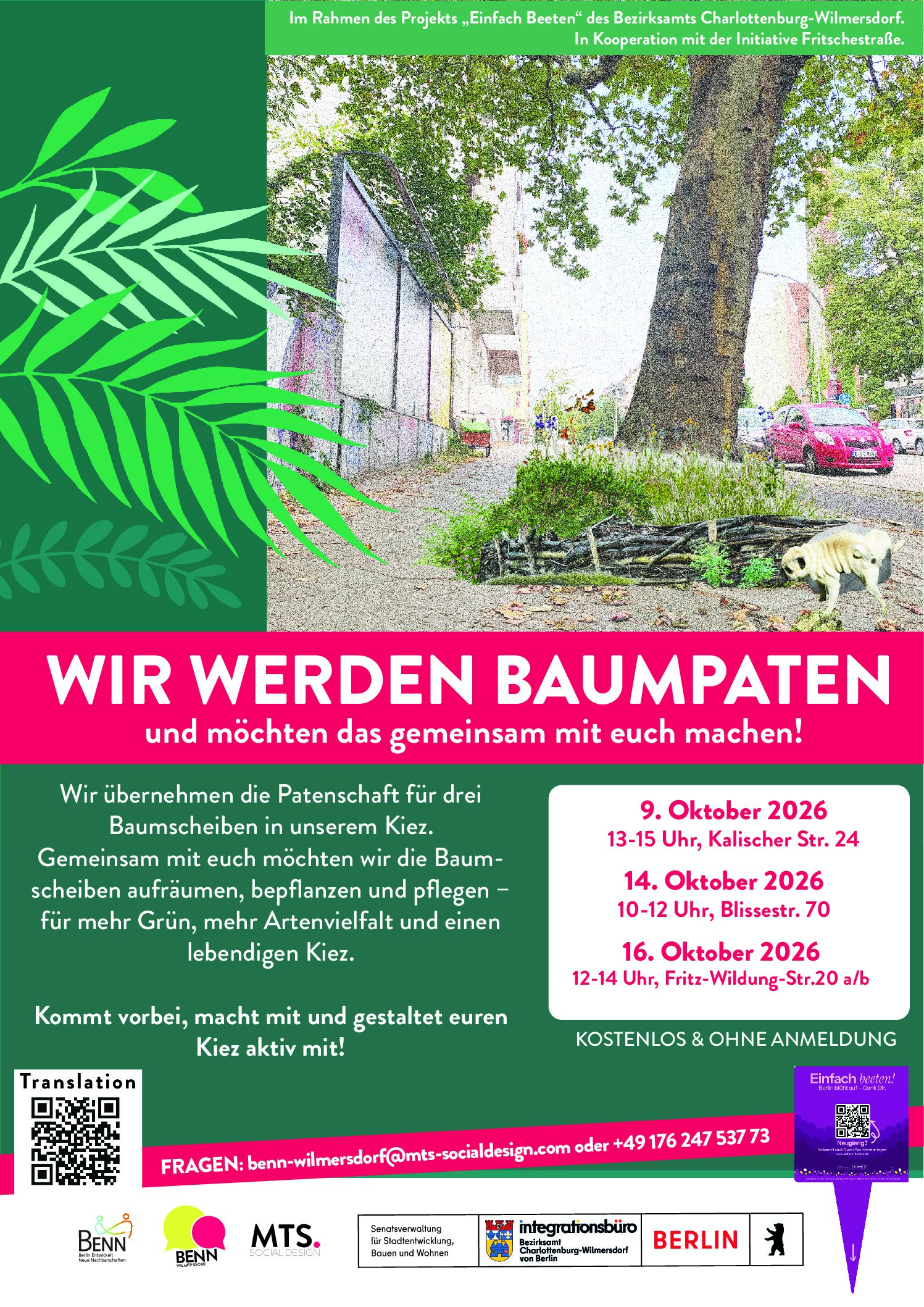 Du betrachtest gerade Wir werden Baumpaten – Gemeinsam mehr Grün im Kiez!